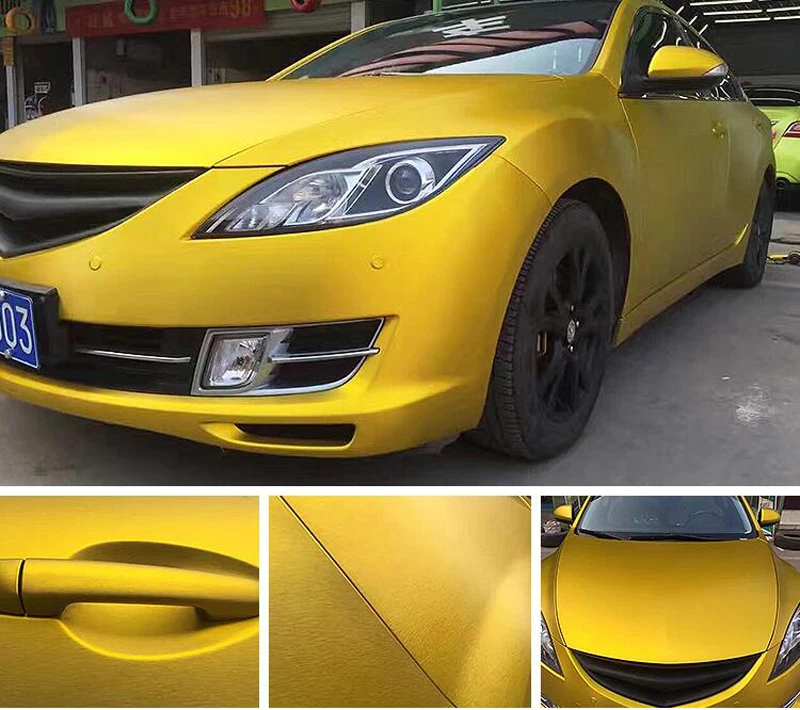 Gold Brushed Metallic Vinyl Wrap-4