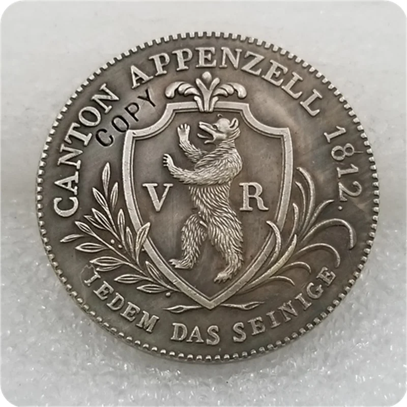 1812 Швейцария 2 FRANKN серебро копия монет