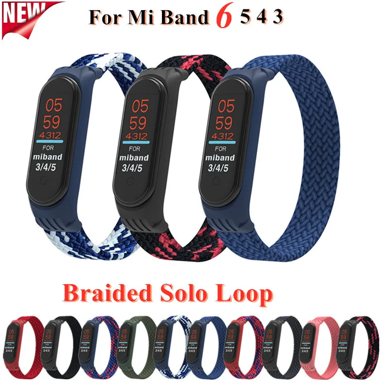 Bracelet Replaceable Loop-Strap Mi-Band Elastic Nylon Xiaomi for Silicone Braided Solo