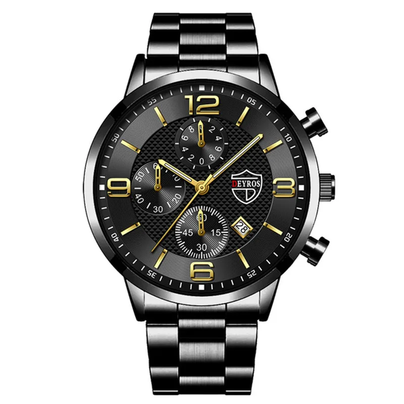 Fashion Men's Sports Watches Stainless Steel Analog Quartz Wristwatch Male Business Luminous Clock Luxury Casual Silver Bracelet 