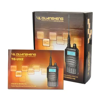 Quansheng TG-UV2 Dual Band two way CB radio UHF&VHF LCD Quansheng TG UV2 Walkie Talkie Portable Radio for Security, hotel,Ham аксессуары для переговорных устройств rh771 uv tg uv2
