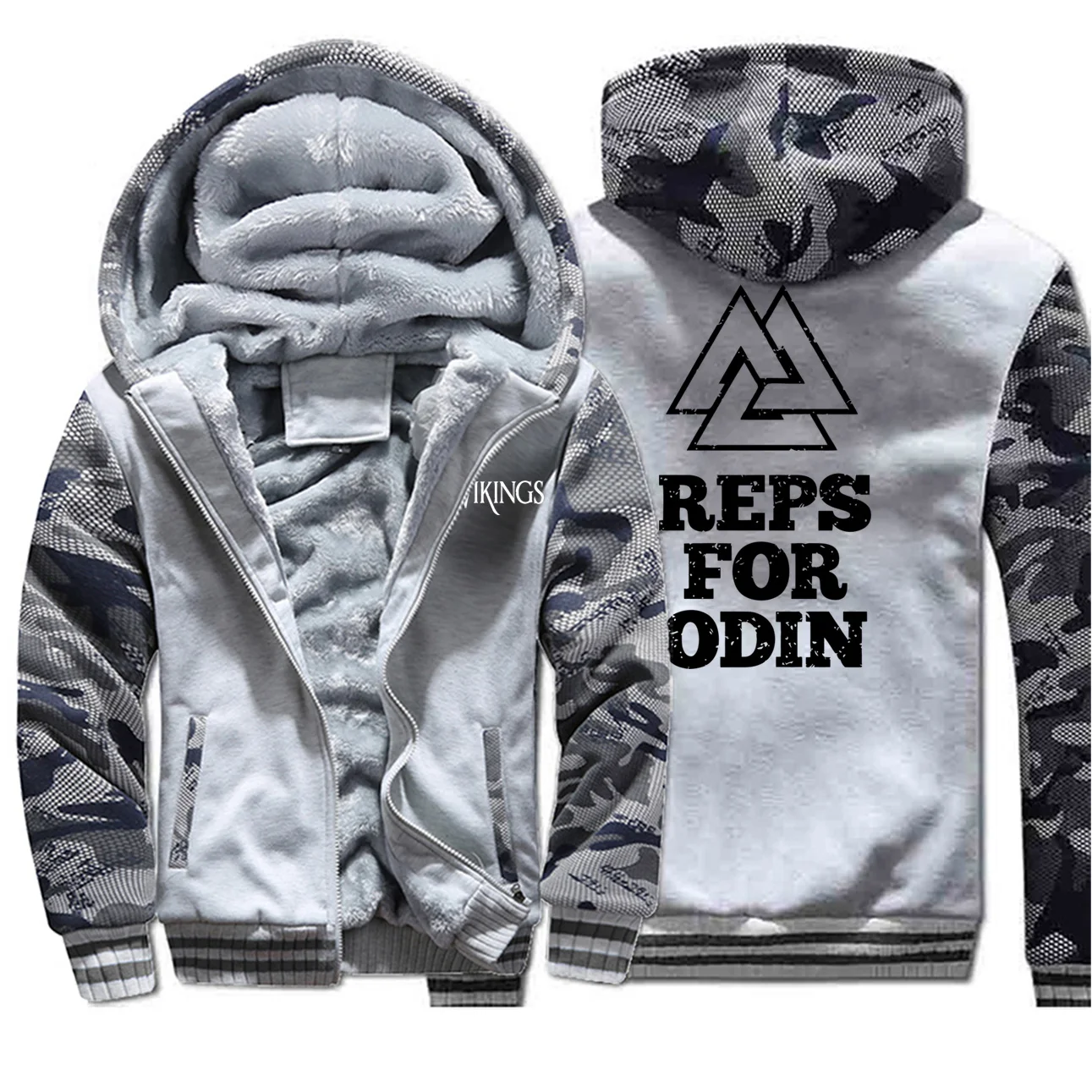 Light Gray 1 Reps For Odin Vikings камуфляжные толстовки для мужчин Athelstan Sons Of Anarchy Gone To Valhalla спортивная одежда осень размера плюс флисовая уличная одежда - Цвет: Light Gray 1