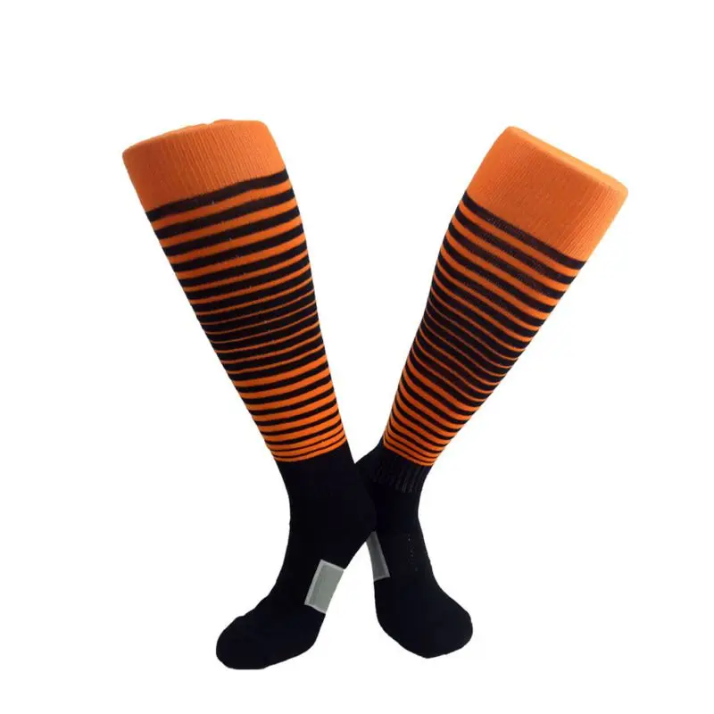 1 пара спортивных носков, леггинсы до колена, чулки, дышащие, мужские, женские, Нескользящие, футбольные, бейсбольные, футбольные, Гольфы выше колена - Цвет: OB