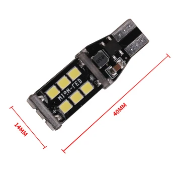 

Parts LED Headlight Accessories 2pcs White Canbus Bulb Backup T15 W16W
