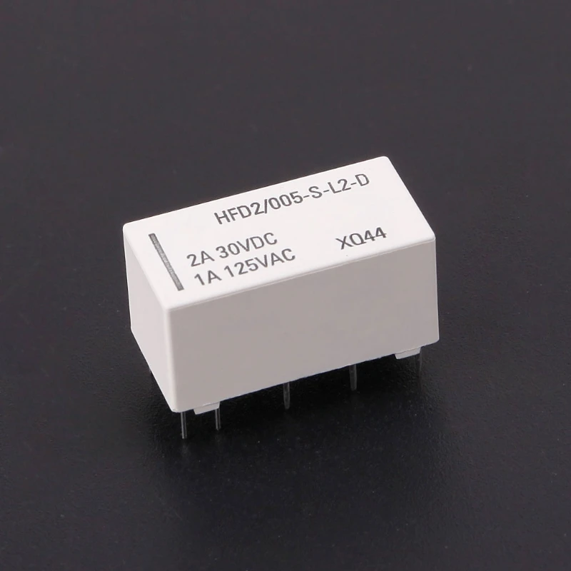 5V действительно катушки двойная стабильная фиксация реле DPDT 2A 30VDC 1A 125VAC HFD2/005-S-L2-D действительно