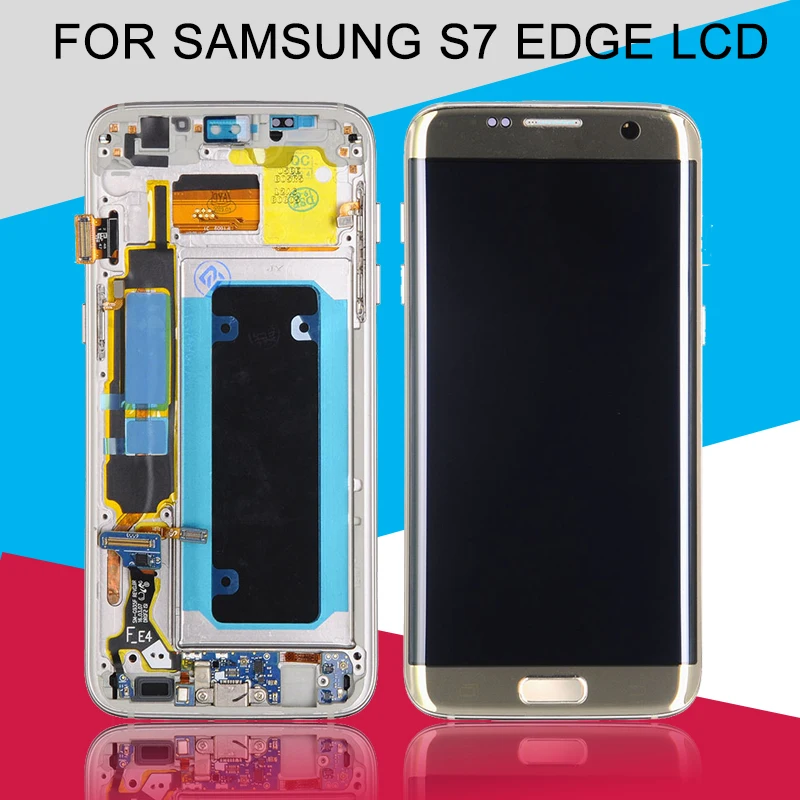 Catteny G935 дисплей для samsung Galaxy S7 Edge lcd G935F G935 lcd кодирующий преобразователь сенсорного экрана в сборе Замена с рамкой+ Инструменты