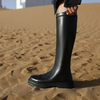 

New Boots Women Microfiber Leather Knitting Short Boots Women Knee High Boots Office Shoes Woman Winter Warm Low Heels