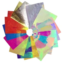 16 قطعة أزياء لهب النار مسمار ملصقات مسمار الفن DIY الديكور متعدد الألوان مانيكير ذاتية اللصق رقائق مسمار الإستنسل ملصقات(China)