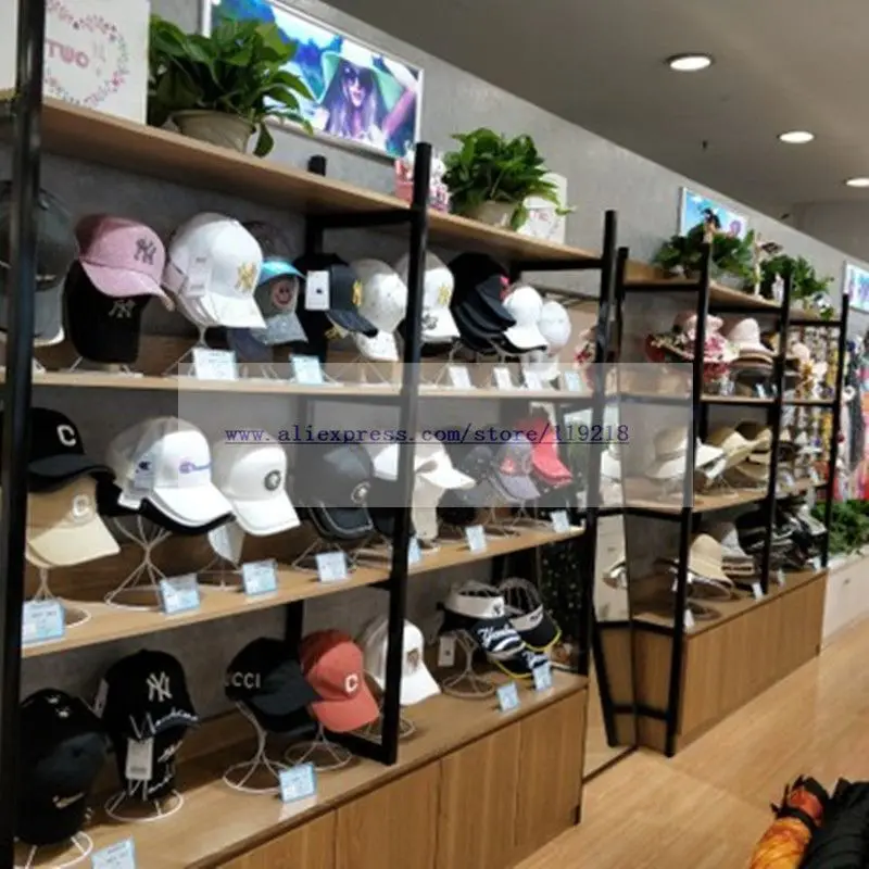 1pcs European style iron hat rack hat cabinet hat display rack storage rack