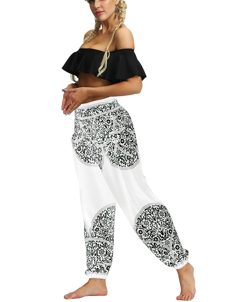 Womens Harem Pants,Loose Yoga Trousers Casual Beach Boho Vintage Hippie Bohemian Pilate Pants