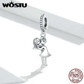 

WOSTU Authentic 925 Sterling Silver Arms Carry Charm for Original Silver Beads Bracelet & Bangle DIY Jewelry make FNC363