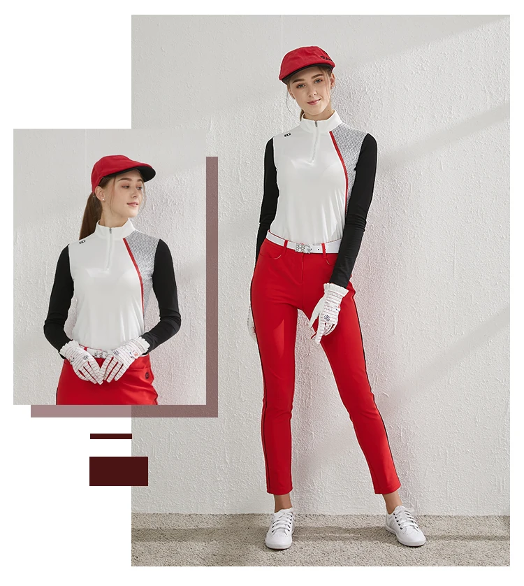 Blktee Golf women long sleeves shirt Personality collar BG-19055 golf Lady clothes
