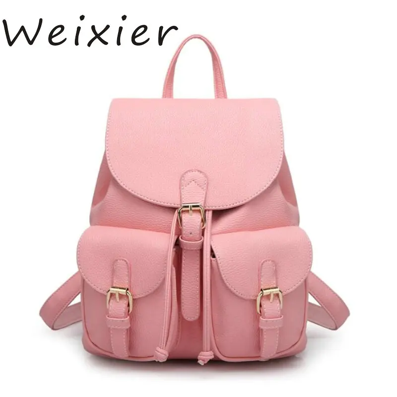 Женский кожаный рюкзак черный Bolsas Mochila Feminina большой школьный для девушек