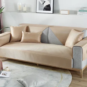 

Summer Sofa Cover Breathable Cool Nordic Solid Color Sofa Towel Universal Non Slip Couch Cover Washable Slipcover Sofa Protector