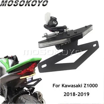 

LED Tail Tidy License Plate Holder Lamp For Kawasaki Z 1000 Motorcycle Rear Stealth Fender Eliminator w/ Turn Signal Tail Lights