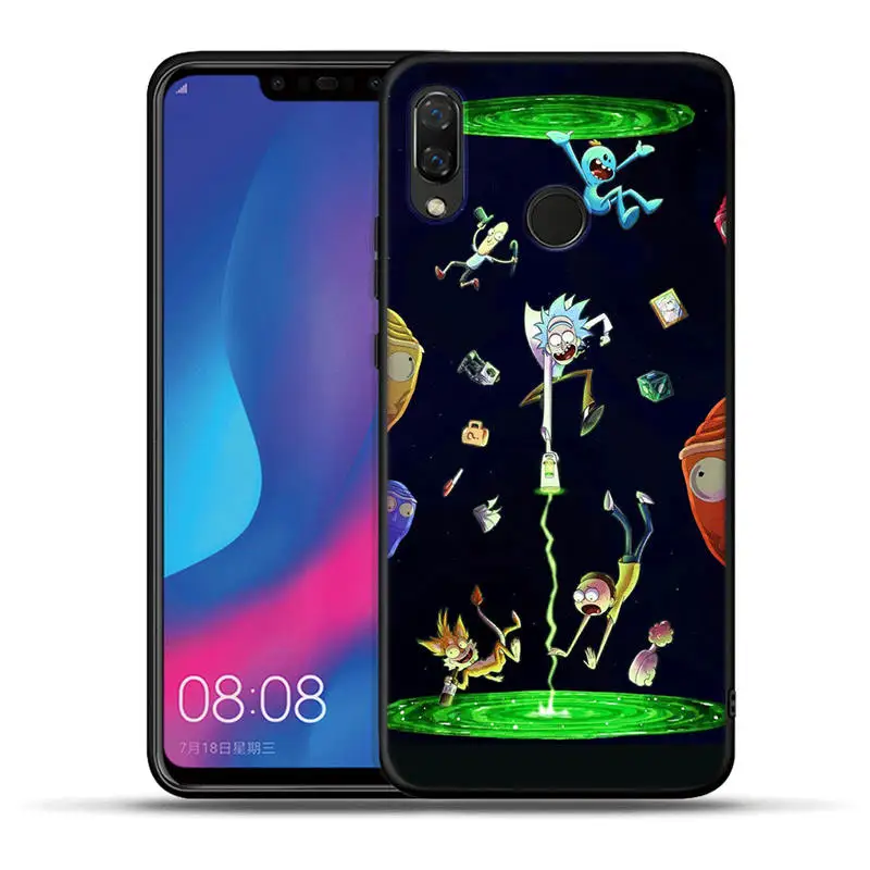 H1368 Аниме Рик и Морти мультфильм чехол для телефона аниме для Honor 20 Pro 10 9 9i 8 Lite 8X8 S 8C 7A 7X V20 View 20 черный чехол Coque Etui - Цвет: H1368