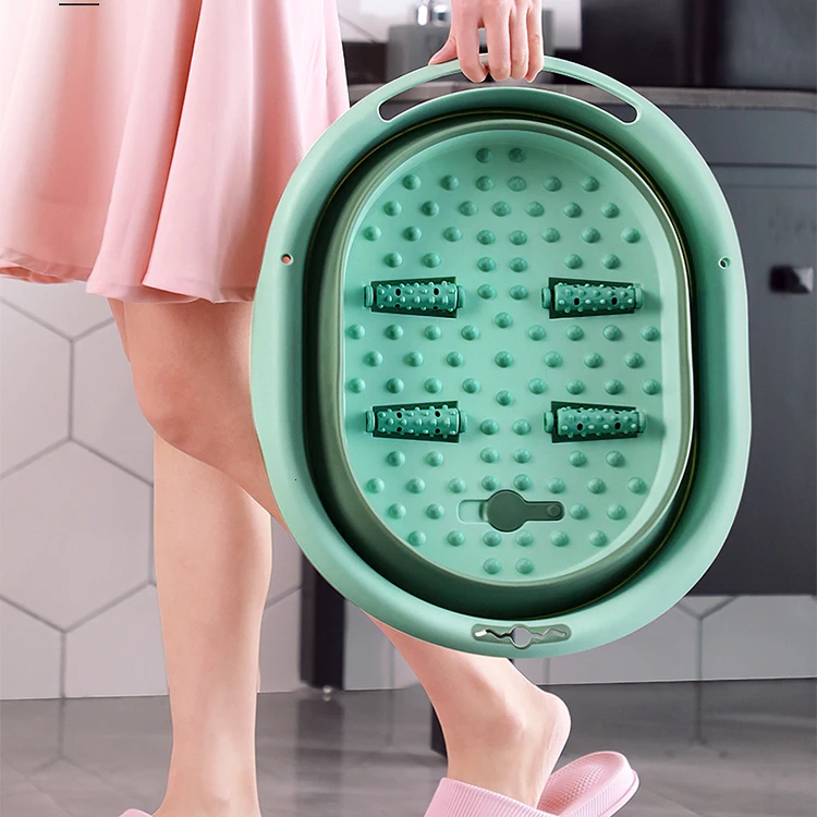 

Foldable Foot Pail Household Wash One's Feet Basin Plastic Too A Lower Leg Profound Bucket Foot Bathtub Bubble Foot Basin