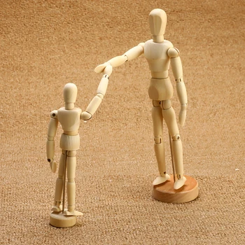

5.5inch / 8inch School Teaching Supplies Model Paint Sketch Model People Wooden Man Drawing Model Art Supplies Drop shipping
