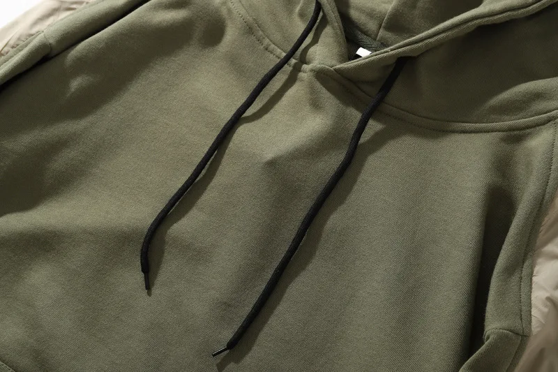 19FW Men Women hip hop long hoodies streetwear kanye west splice solid ulzzang Kangaroo tops sweatshirt hoodie Pullover hoody