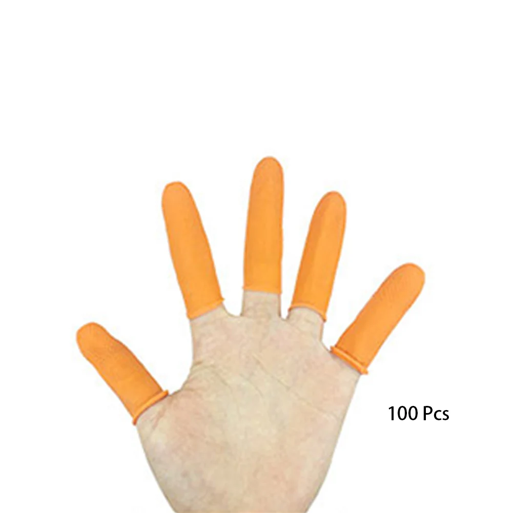 

100Pcs/Pack Disposable Latex Fingerstall Accessories Protective Gloves Finger Cot Jewelry Cleaning Anti Static Crafting Painting