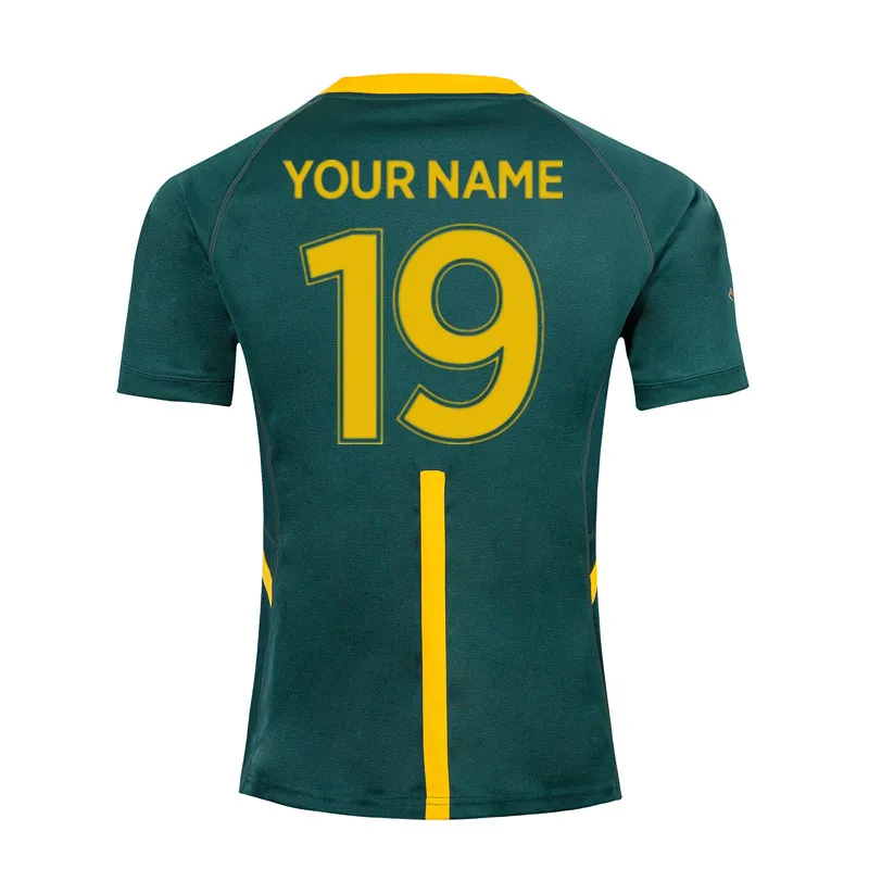 Print name number SOUTH AFRICA RUGBY HOME AWAY JERSEY size S-3XL Top quality Free shipping - Цвет: Print name number