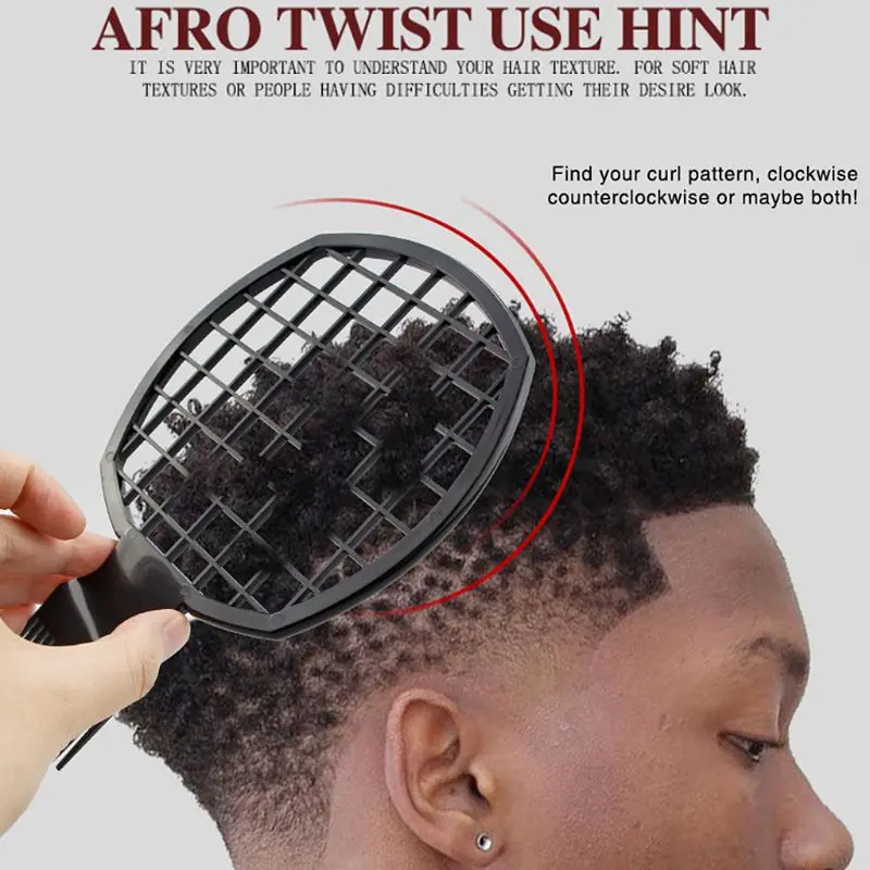 Грязная коса афро Твист расческа легко чистить Парикмахерская Личное использование вьющиеся волосы расческа