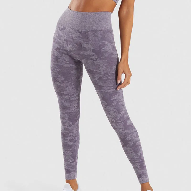 

CINESSD Summer Training Leggings High Waist Sport Women Fitness Running Yoga Pants Camouflage Pattern Tight Seamless Leggings