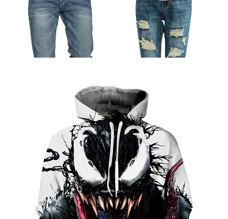DUOUPA Spiderman War Wolf Venom Spider-Man Толстовка Спортивная осенняя одежда мужская и женская куртка с 3D принтом свитер с капюшоном