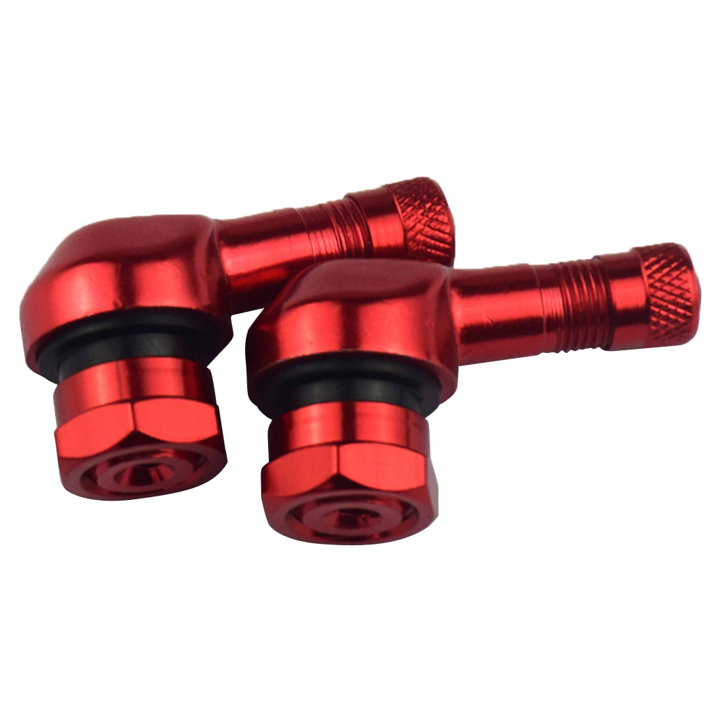 1 Pair Universal Motorcycle Wheel Tire Valves Stem Cap Air Tire Cover 90 Degree CNC Aluminum