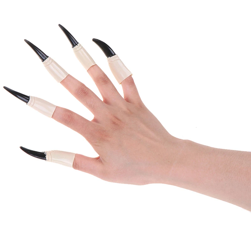 10 шт./упак. зомби искусственные пальцы ногтей набор обложки для Хэллоуина