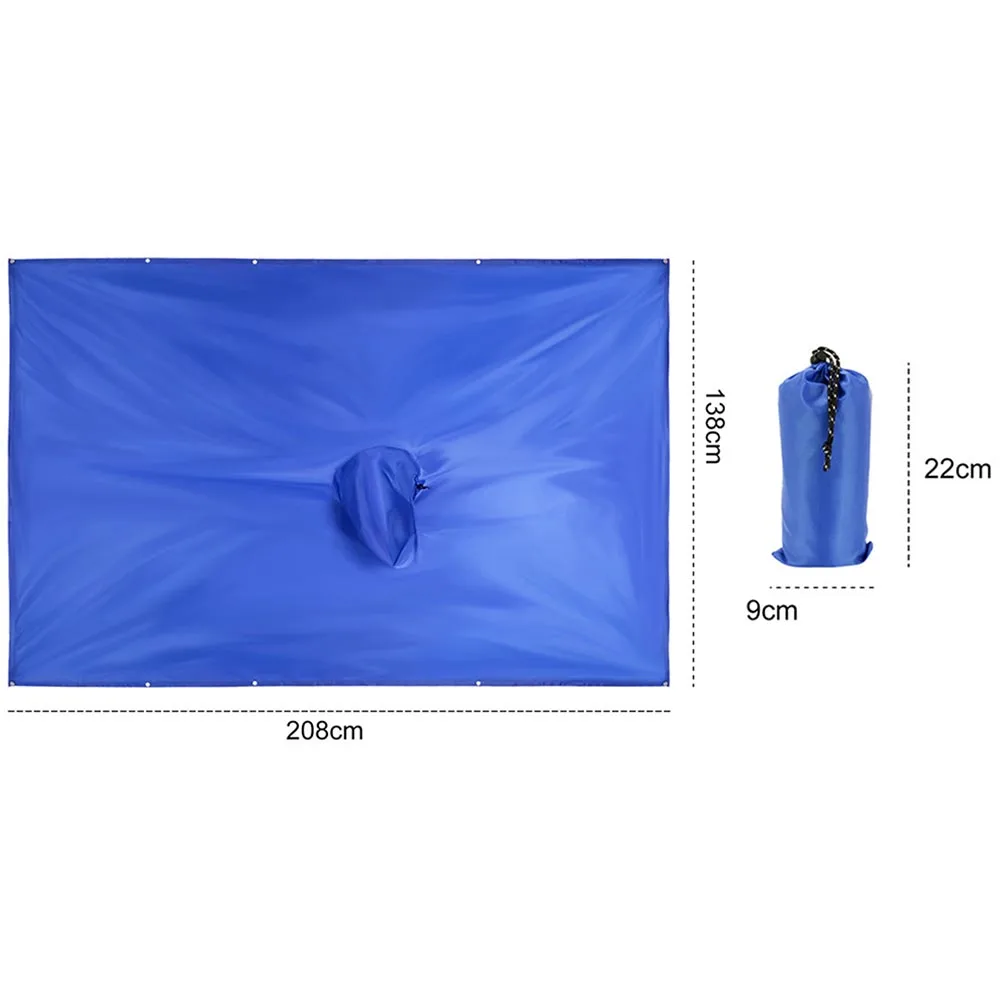 Unisex Adjustable Adult Waterproof Multifunctional Reusable Outdoor Travel Tent Mat Awning Raincoat Camping Hiking Poncho 3 In 1