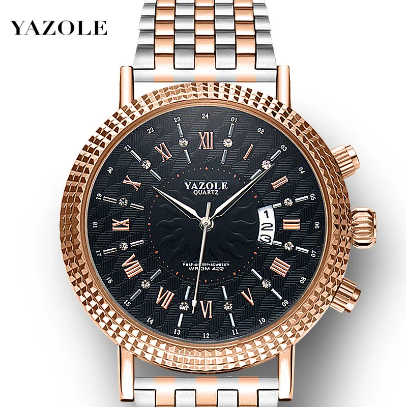 

Fashion Chronograph Sport Watches Men Stainless Steel Strap Brand Quartz Watch Clock Relogio Masculino Reloj Hombre black