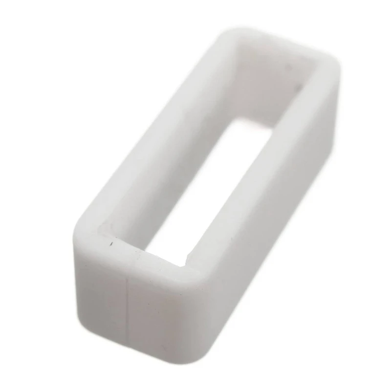 

New White Watch Strap Replacement Retaining Hoop Loop Rubber Retainer Clasp Buckle Holder 22mm