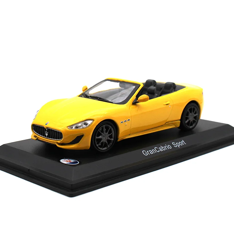 1:43 LEO сплав модель автомобиля Maserati Gran Cabrio Спортивная Коллекция украшения для детских игрушек Подарите вашему ребенку лучший подарок - Цвет: Цвет: желтый