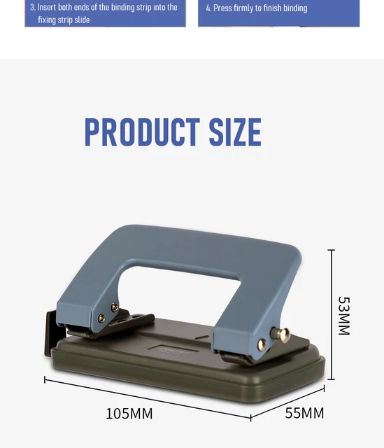 Standard Manual 3 Hole Puncher 108mm Hole Spacing Paper Punch 3 Ring Binder  Folder Binding Machine - AliExpress