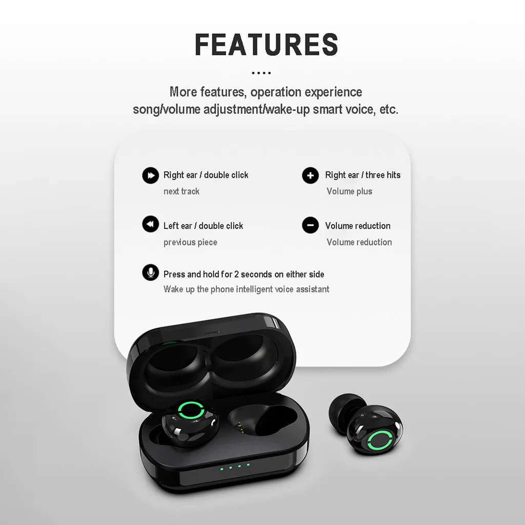 Лучшие продажи продуктов Bluetooth 5,0 гарнитура TWS беспроводные наушники мини наушники стерео наушники HIFI поддержка дропшиппинг