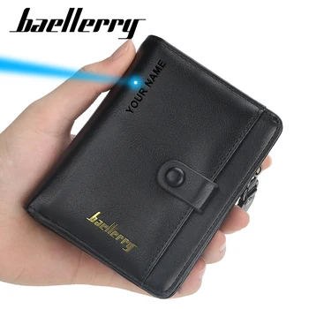 

Baellerry 2020 Newest Black Men Wallet Fashion Small Wallet Leather Bifold Casual Wallets and Purses for Credit Cards