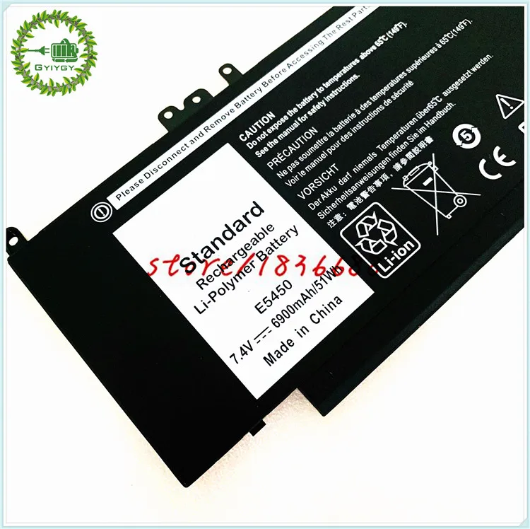 GYIYGY 7,4 V 6900 мА/ч, 51Wh E5450 6MT4T G5M10 Батарея для Dell Latitude E5250 E5450 E5570 7V69Y K9GVN