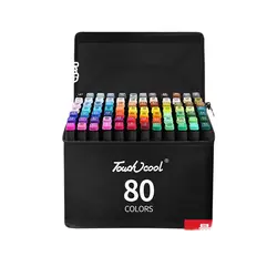 Touchcool Juego de rotuladores de doble punta con Alcohol aceitoso, suministros de Arte de 262 colores, bolígrafos de pintura, suministros de pintura