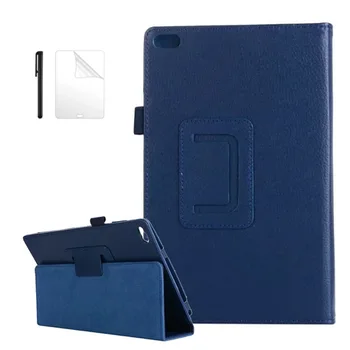 

Lichi PU Leather Case For Lenovo Tab 4 8 TB-8504N TB-8504F Tablet Protective Cover for Tab4 8 TB-8504 8.0 inch case +film+pen