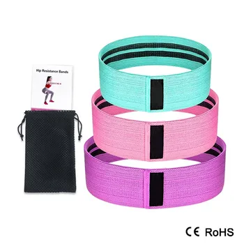 

3pcs/set Anti-slip Resistance Bands Hip Workout Exercises Circle Braided Elastic Bands Yoga Rubber Bands Fitness Equipment