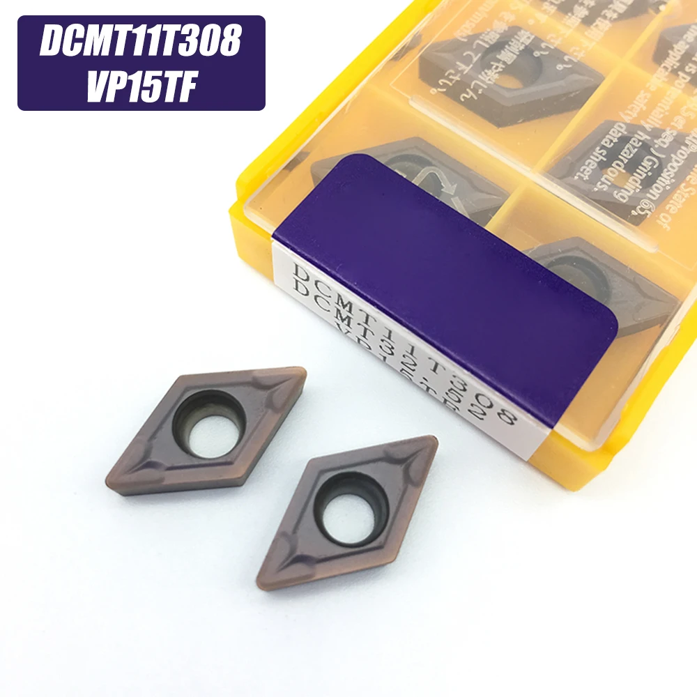 10 шт. DCMT11T308 VP15TF твердосплавные вставки внутренний токарный инструмент DCMT 11T308