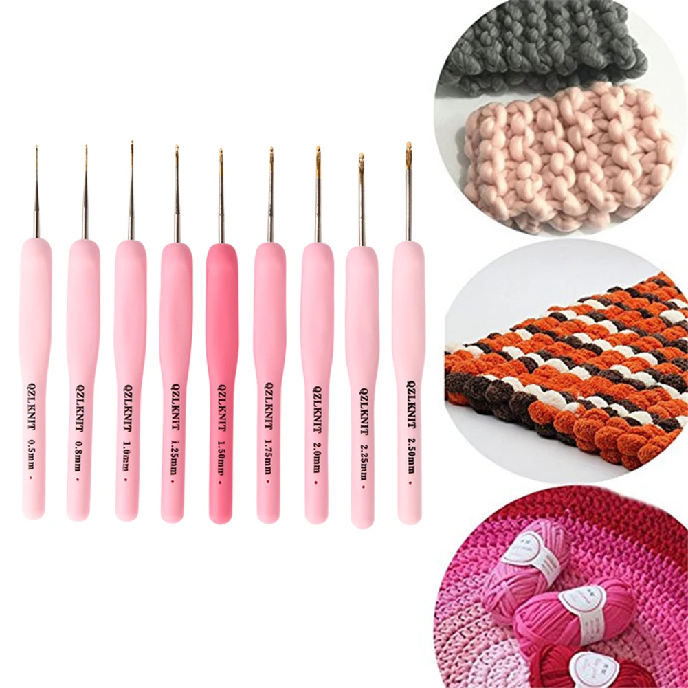 8/9pcs Knitting Needles Crochet Hooks 2mm-6.0mm DIY Hand Sweater Knitting Needles Sewing Accessories Sewing Tools