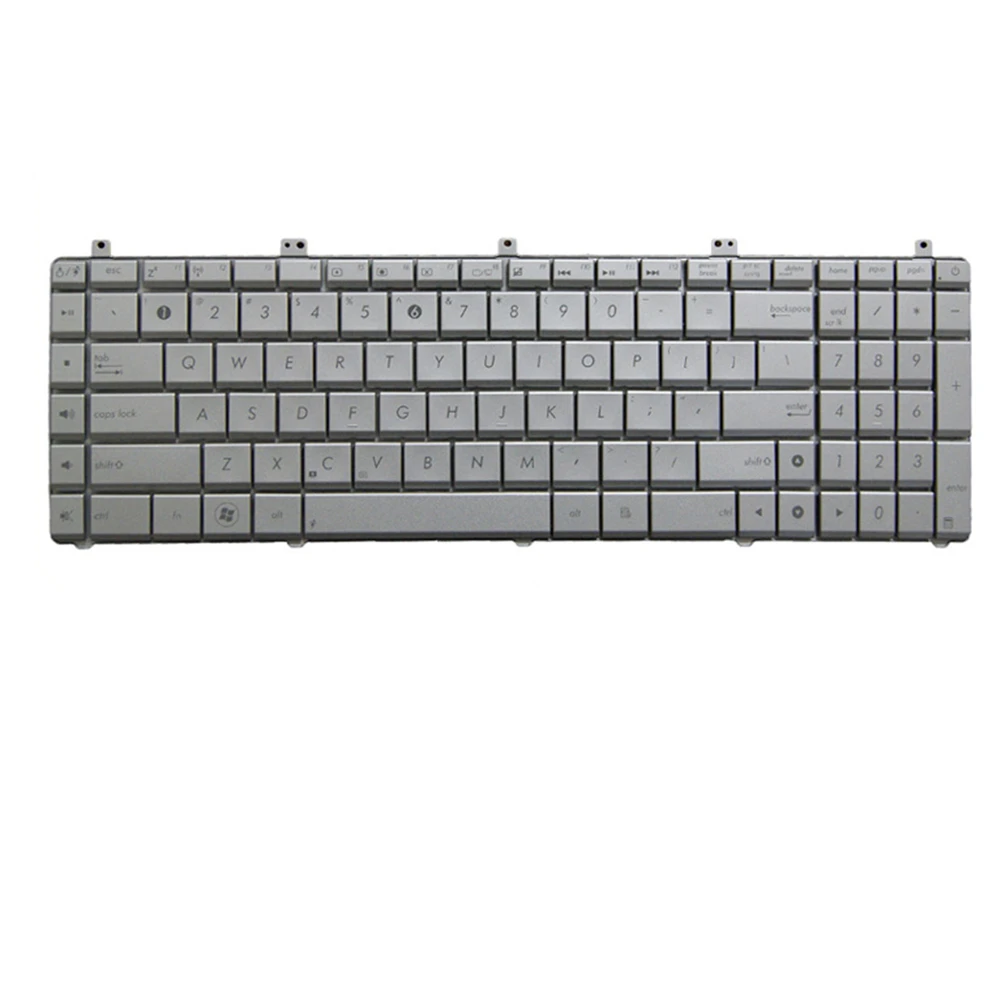 

Клавиатура для ноутбука ASUS N55, N55S, N55SF, N55SL, N75, N75S, N75SF, N75SL, серебристая, американская версия