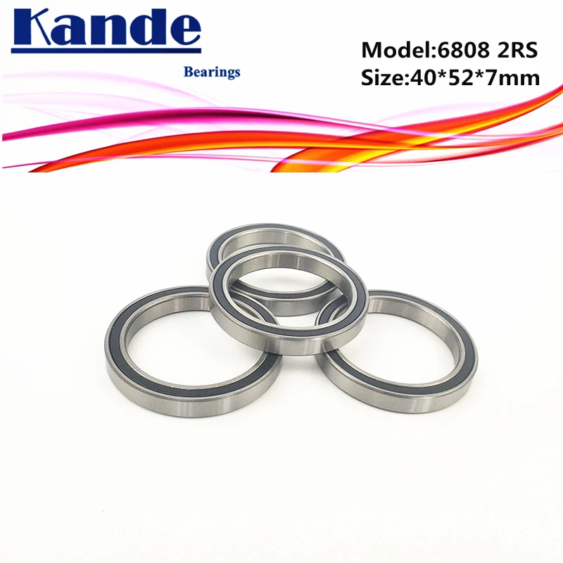 6808RS 2 шт. Φ 68082RS 40x52x7 с тонким сечением и глубоким желобом 6808 шарикоподшипник