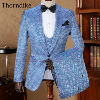 

Thorndike Shawl Lapel Suit Men 2020 Handsome Jacket Pants 2 Pieces Set Summer Beach Mens Suits for Wedding Dinner Groom Tuxedos