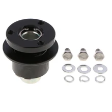 1 комплект Универсальный Алюминий рулевого колеса автомобиля Quick Release концентратор гоночный адаптер с винтами, 3-луночное, босс оснастки Комплект черного цвета