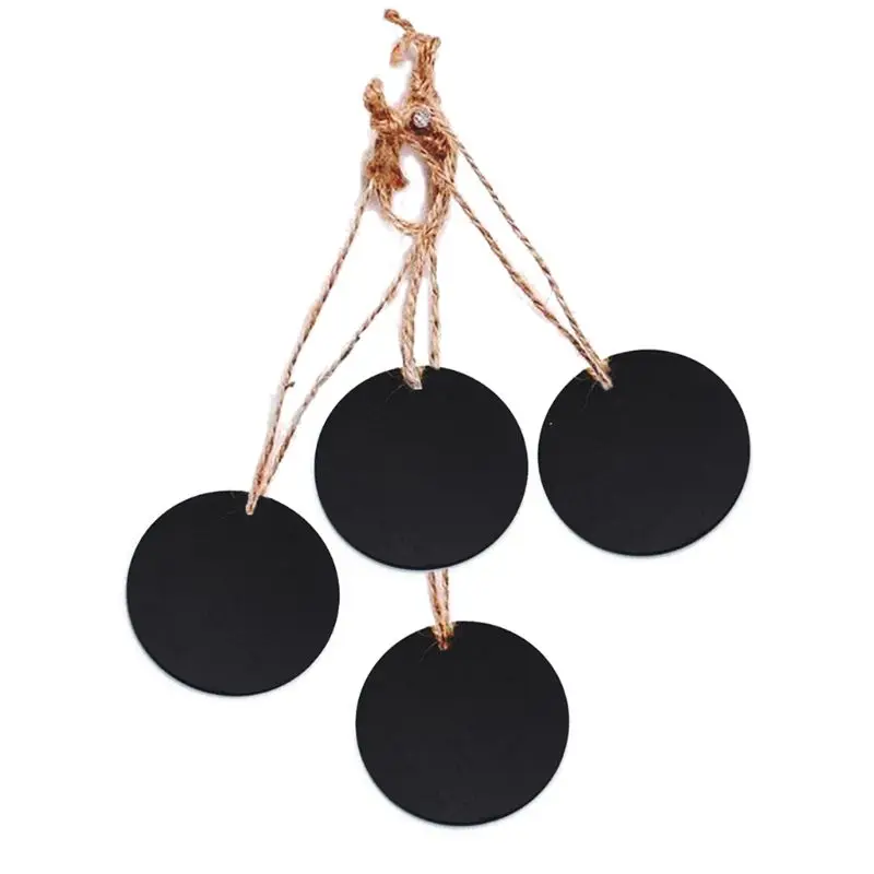 

Christmas Wooden Ornaments with 10 Pieces Cords for New Year Christmas Tree Pendant Ornaments 634E