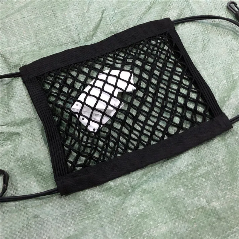 Fuel Tank Luggage Net Black Motorcycle Mesh Hook Hold Bag Cargo Storage Holder for Motorcycle Car General Flexible Suitcase
