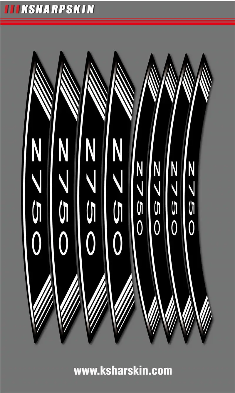 New personality motorcycle sticker tire decal reflective decorative film for KAWASAKI z750 - Цвет: K-LKT-KWSK-Z750-02
